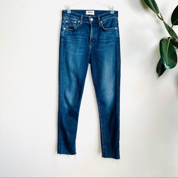 AGOLDE Sophie Crop Skinny Frayed Ankle Jeans - Picture 2 of 7